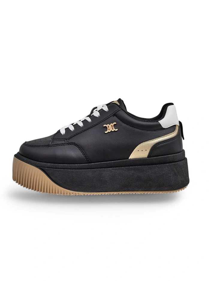 Дамски сникърси Hypatia Nero от екологична кожа на платформа 5 см