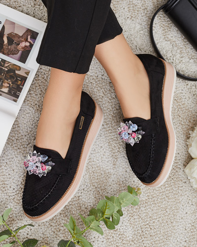 Royalfashion Мокасини с цветни камъни Restea