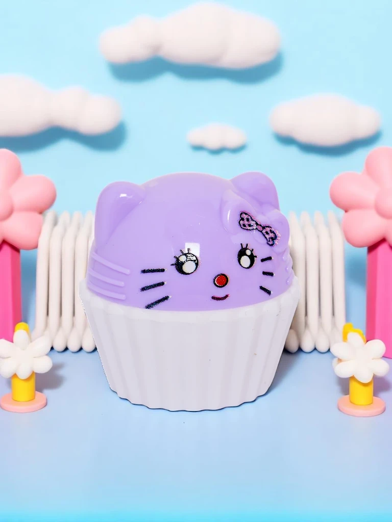 Детски балсам за устни с коте в кексче – овлажнява и регенерира