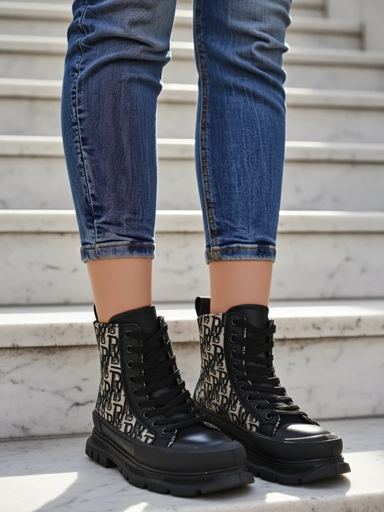 Royalfashion Жени ботуши до глезена с принт Zoriof