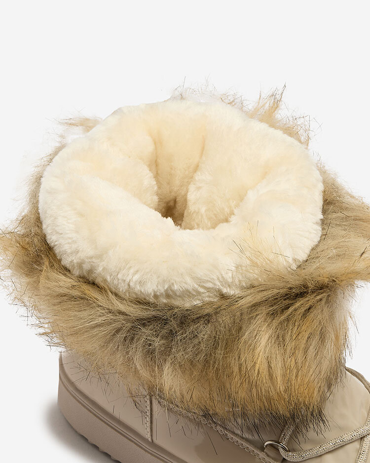 Royalfashion Бежови ботуши a'la snow boots за жени Gomllo