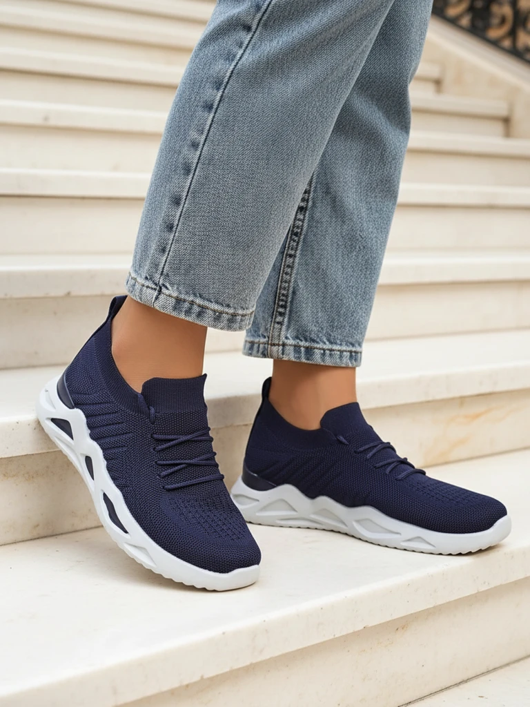 Royalfashion Дамски сникърси от плат Kaenno