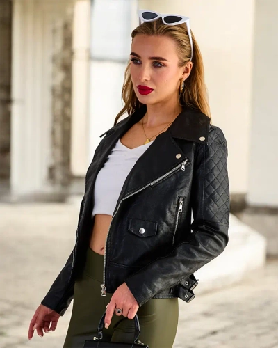 Royalfashion Дамско яке Ramones от еко кожа