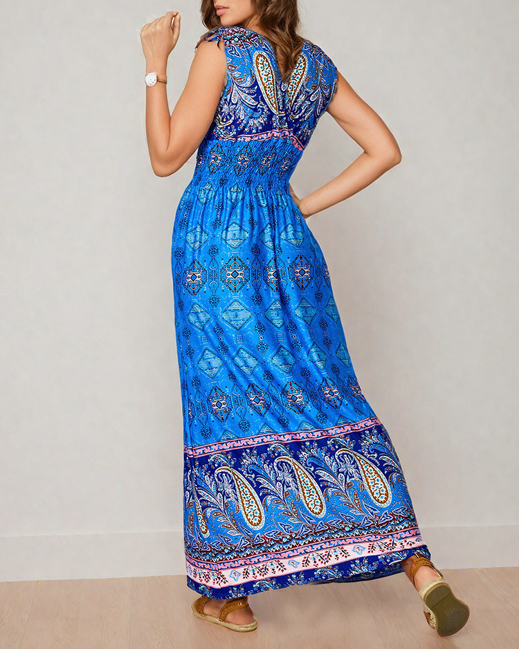 Royalfashion Дамска миди рокля с щампа