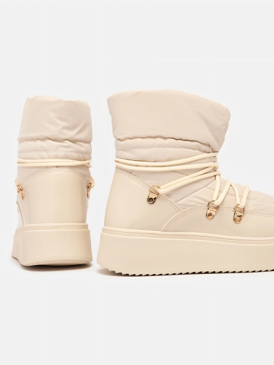 Royalfashion Дамски ботуши за сняг с приплъзване в кремав цвят Dabenda