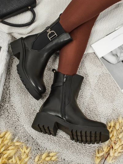 Високи дамски боти от еко кожа Ovella