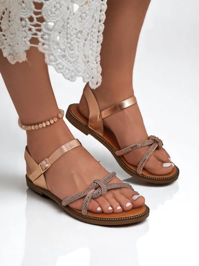 Royalfashion Дамски сандали с декоративни цирконии Bella Shine