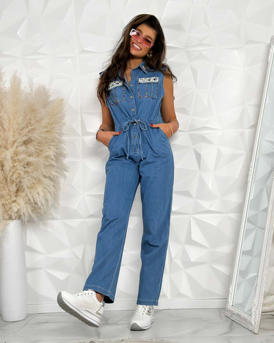 Royalfashion Дамски костюм с циркони и перли