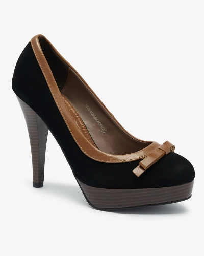 Черни дамски обувки с висок ток Zistin- Footwear