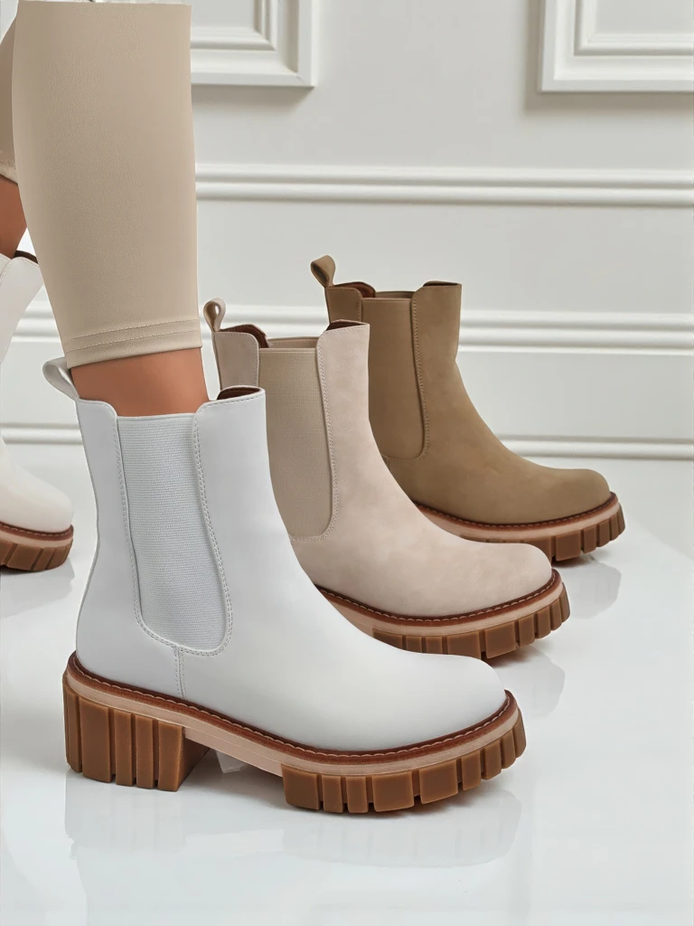 Боти до глезена на токче от еко набук Amber Walk