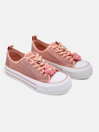 Royalfashion дамски перфориран Sneakers с декорации Osdo