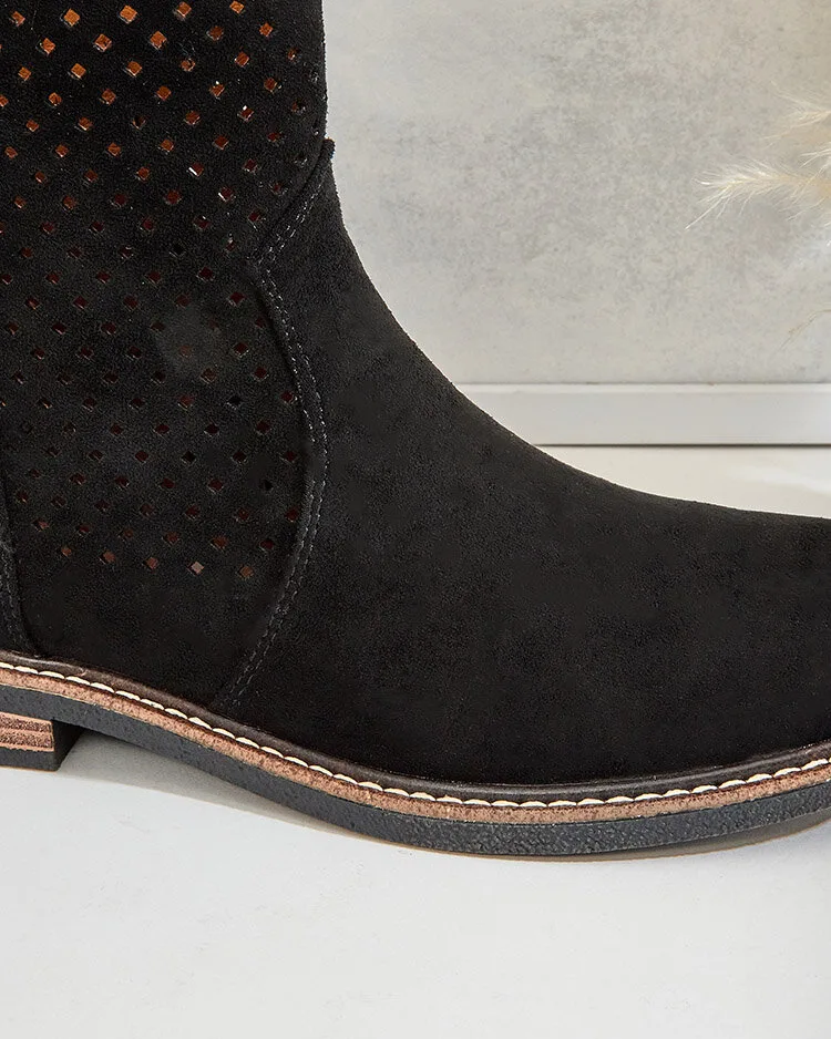 Royalfashion Дамски ажурни ботуши Toffas