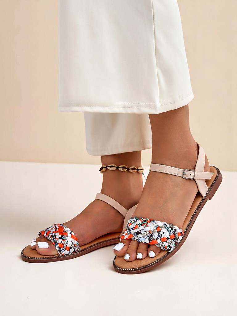 Royalfashion Дамски сандали на равна подметка ColorStrap