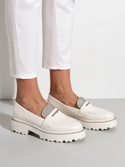 Royalfashion дамски мокасини с кристали Vinness