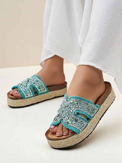 Royalfashion Дамски сандали с украси Candy Candy