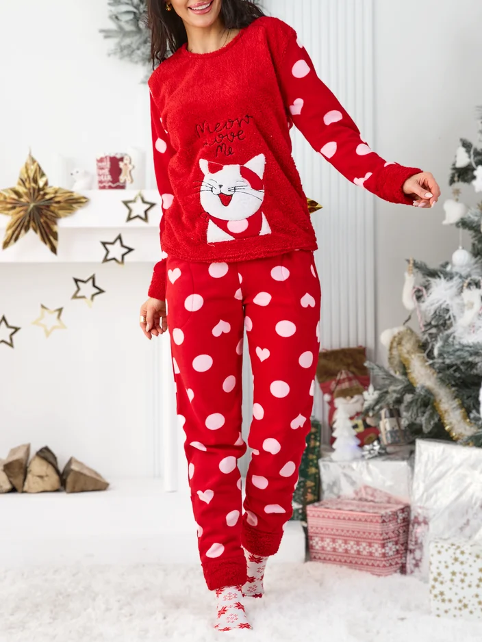 Дамски пижами Royalfashion с котенце