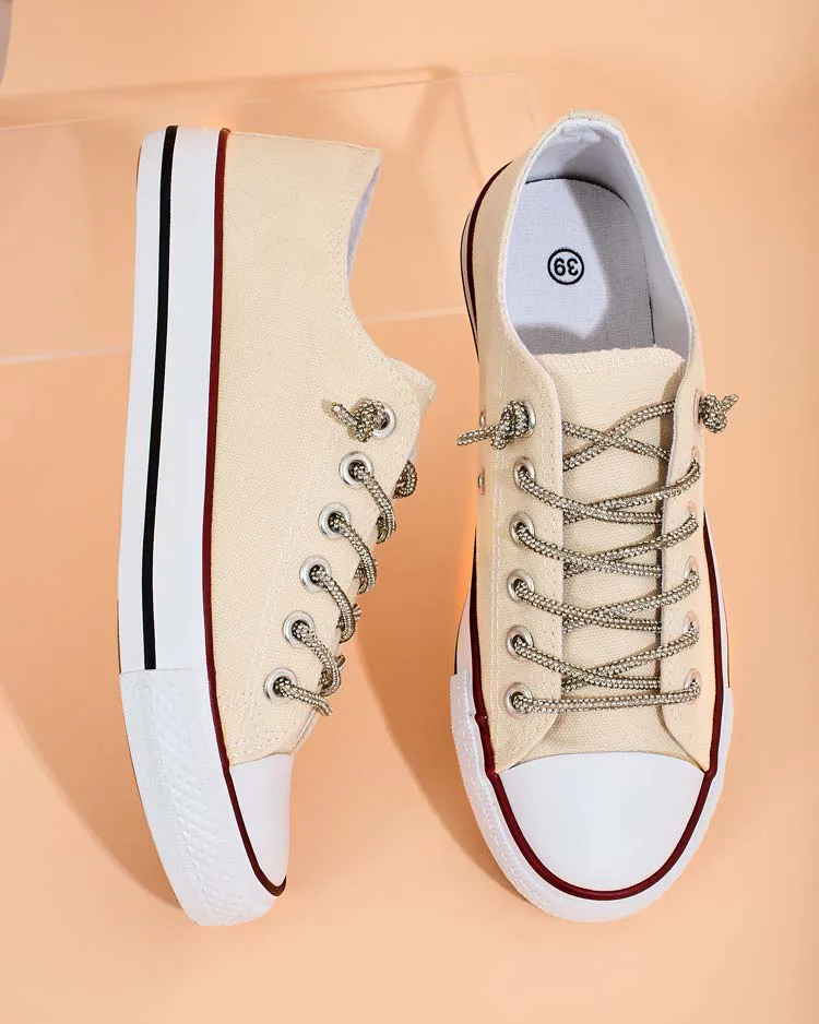 Royalfashion Дамски маратонки с декоративни връзки Timi