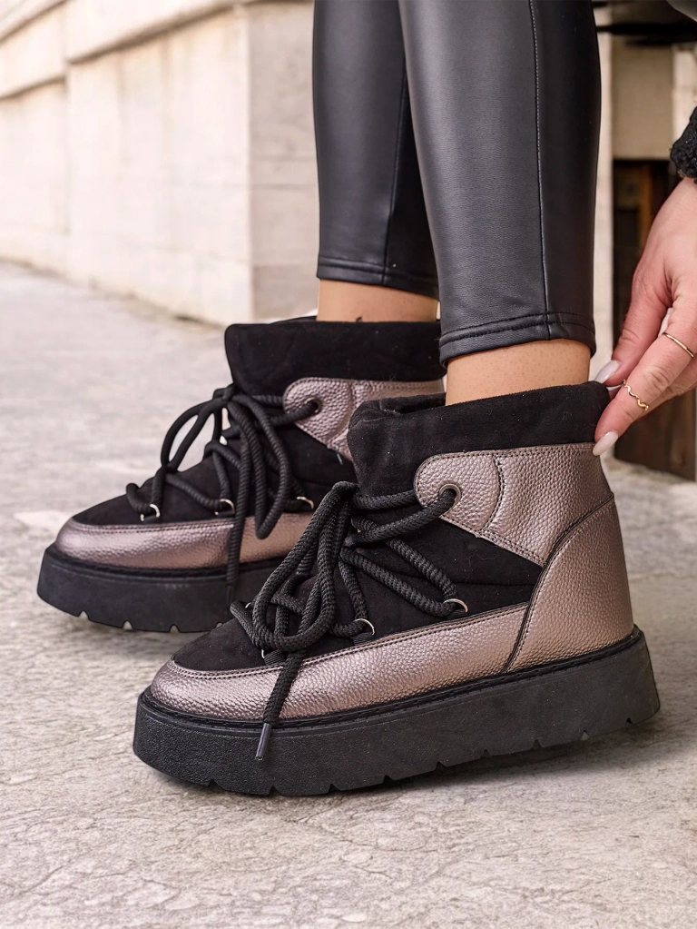 Дамски боти за сняг с връзки на топло Роялфешън Иниук