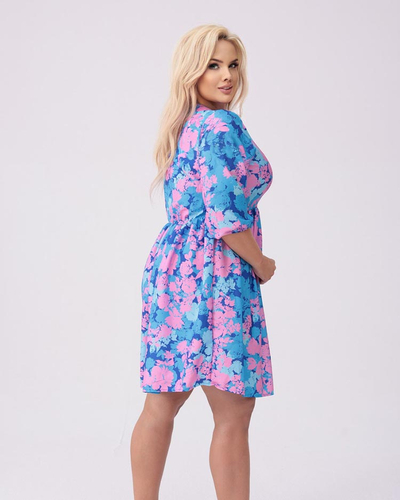 Royalfashion Дамска рокля с дължина до коляното и принт PLUS SIZE