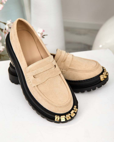 Мокасини Giulia Бежови от Еко Кожа