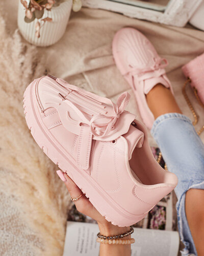 Różowe sportowe sneakersy damskie Sumikoa - Obuwie