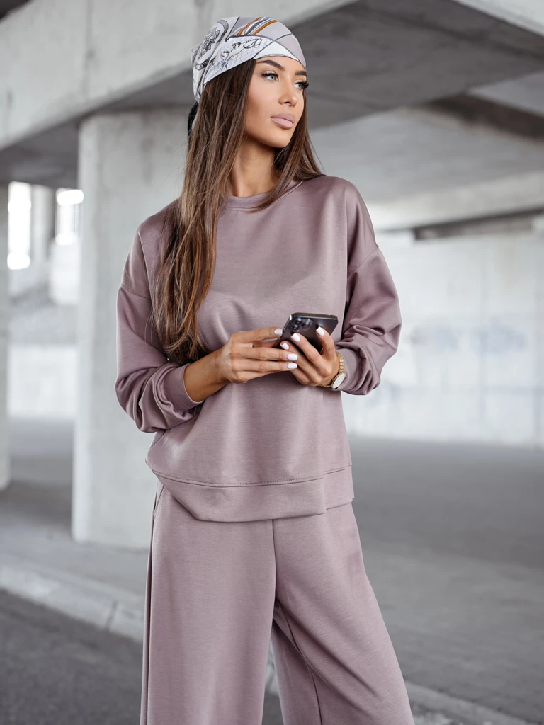 Royalfashion Дамски вискозен комплект спортен екип FlowFit