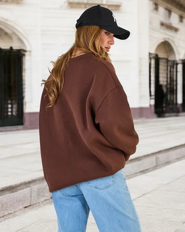 Royalfashion Дамски суитшърт oversize