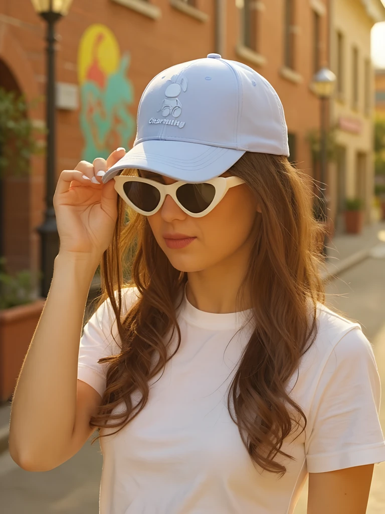 Royalfashion Бейзболна шапка с нашивка намигащо зайче