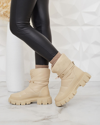 Royalfashion Дамски ботуши за сняг с приплъзване в бежово Sadella