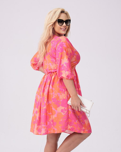 Royalfashion Дамска рокля с дължина до коляното и принт PLUS SIZE