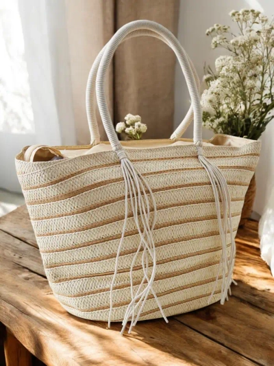 Royalfashion Голяма сламена чанта за жени