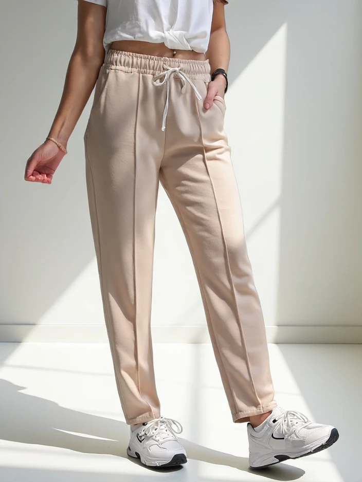 Royalfashion Прави женски панталони с вискоза