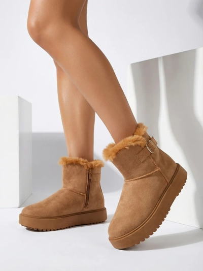 Royalfashion Къси дамски боти тип сноубутс Aurelia Classico