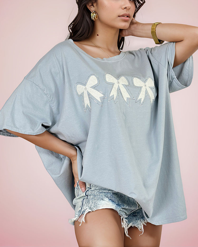 Royalfashion Дамска тениска с панделка