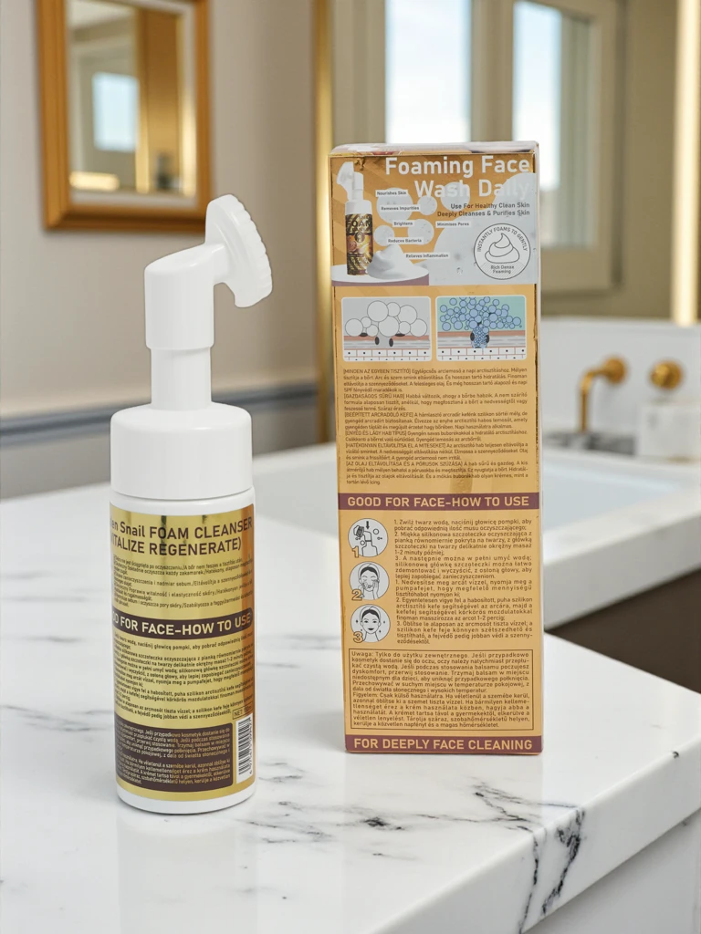 Aurelia Golden Snail Почистваща пяна с муцин 150ml Луксозна