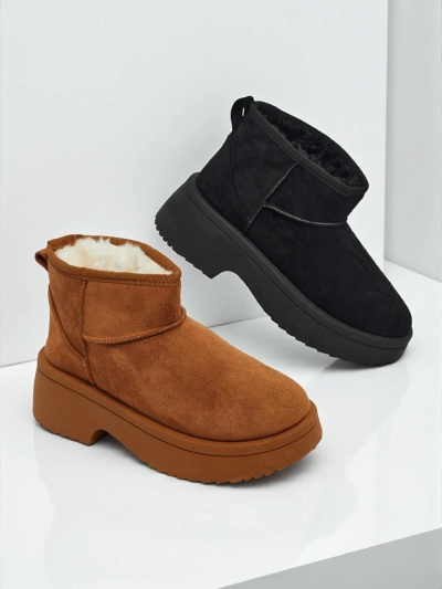 Къси дамски боти а ла сноубутс Liorah