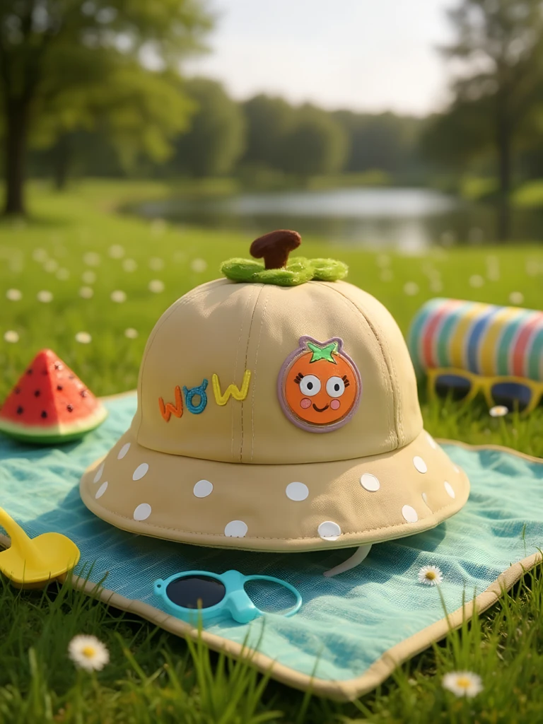 Royalfashion Детска шапка тип кофа Happy Patches