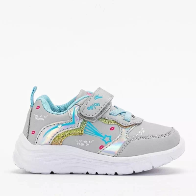 OUTLET Buty sportowe dziewczęce jasnoszare z printem Jako- Obuwie