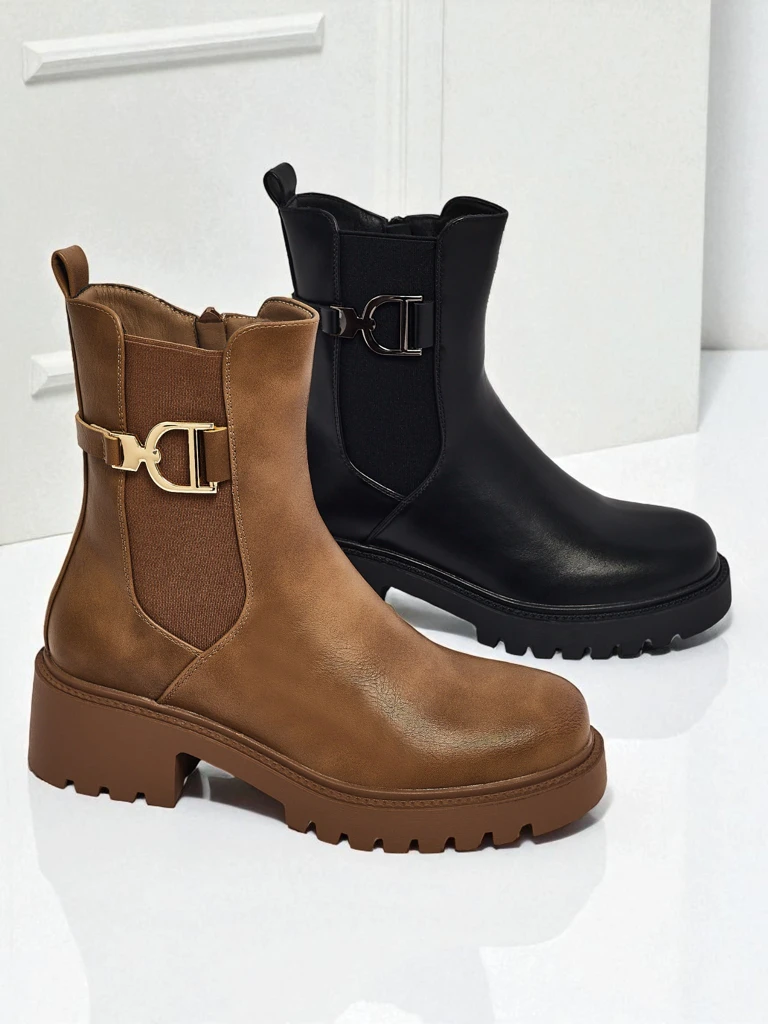 Високи дамски боти от еко кожа Ovella