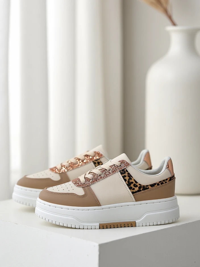 Royalfashion Женски маратонки с блестящи елементи Qisofi