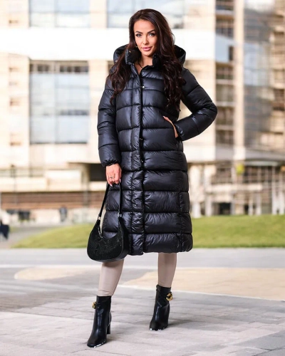 Royalfashion Черно дамско зимно яке