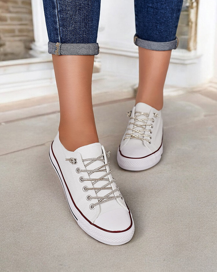 Royalfashion Дамски маратонки с декоративни връзки Timi