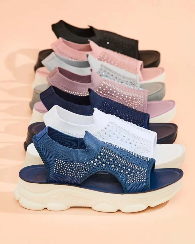 Royalfashion Дамски сандали с горна част от пайети