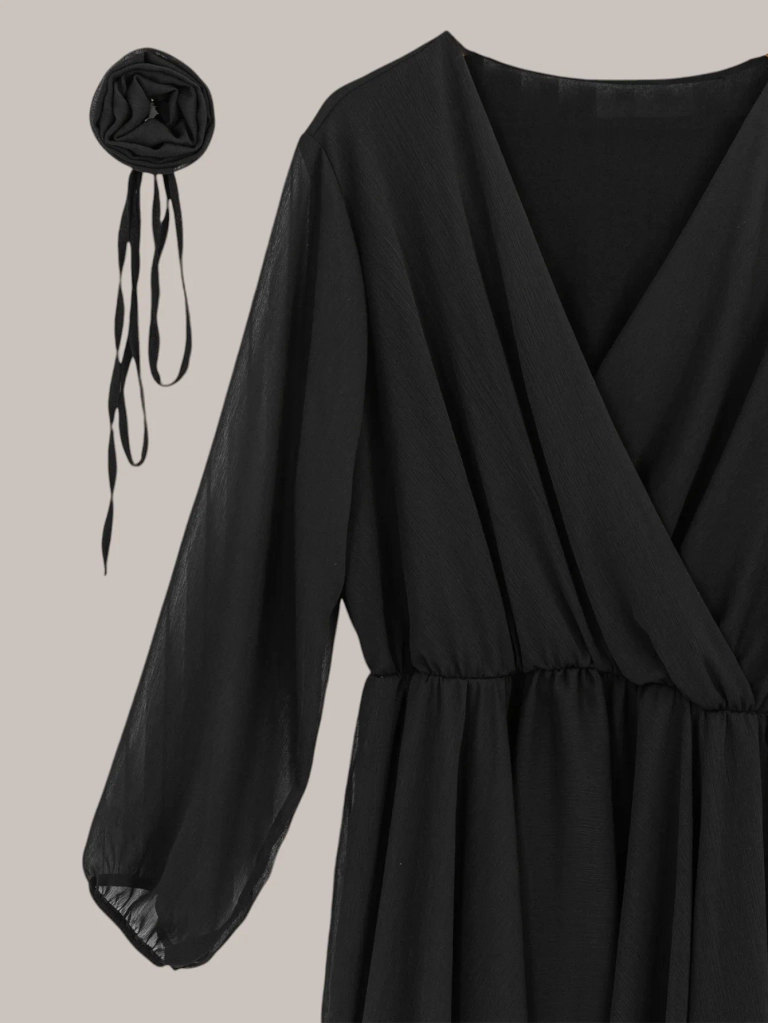 Роялфешън Класическа дълга дамска рокля до коленете