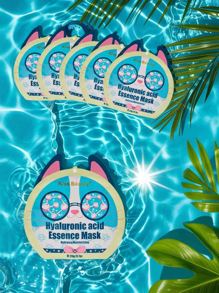 Лист маска за лице котка с хиалуронова киселина – овлажняваща