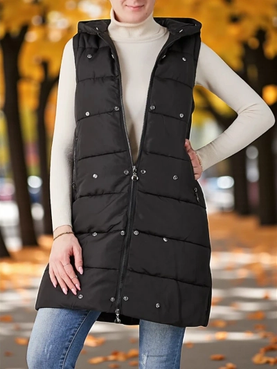 Royalfashion Дамско яке с отделящи се ръкави