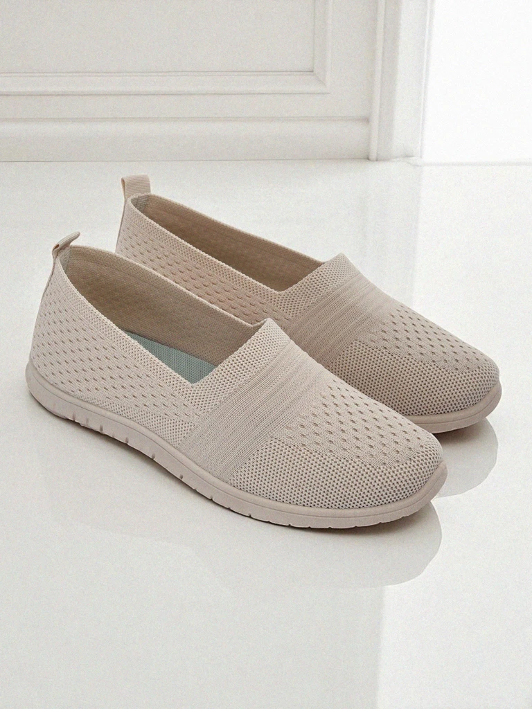 Дамски мокасини Callista бежови от дишаща материя пролет лято