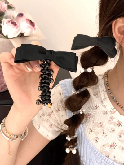 Royalfashion Ластик за коса спираловиден с панделка Spirabella