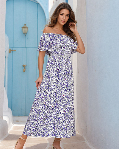 Royalfashion Дамска миди рокля a'la hiszpanka