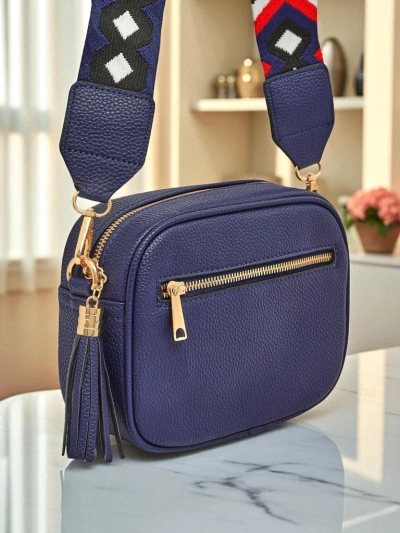 Royalfashion Малка дамска чанта от еко кожа с цветна каишка Kovi Lace